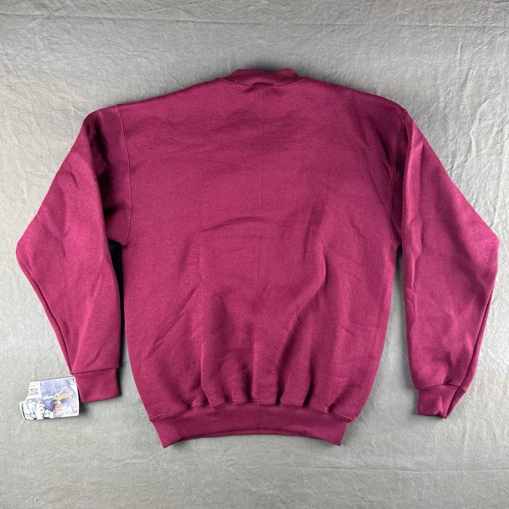 Vintage 90s Britannia Sweatshirt NWT Heavyweight Blank Burgundy M